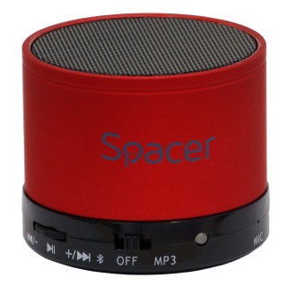 Boxa portabila bluetooth TOPPER 3W Rosu, Spacer SPB-TOPPER-RED